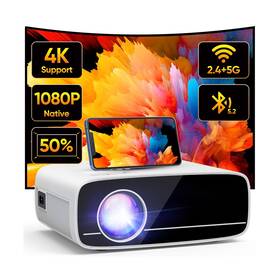 Tmy 850061296955 Projector With Wifi And Bluetooth Native 1080p Mini Portable