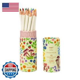 Tombow B0f4fvlkvj 51533 Irojiten Colored Pencil Desk Cup 18-piece Set Cottage