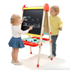 Top Bright 712804174206 Wooden Art Easel For Kids Toddler Adjustable With Painting