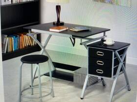 Tmjq040024 Topeakmart Adjustable Drafting Table Artist Desk Art Craft Drawing With Storage And Stool