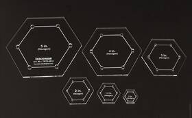 Pl-904452-gmd-trtd-2812a Traceease 6 Pcs Hexagon Shaped Geometric Stencil Templates Diy 1 Inch /2 /3 /4 /5