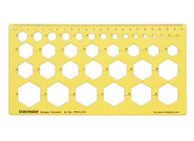 Pl-912068-gmd-trtd-2109a-9.5 Traceease Geometric Drafting Hexagon Template Drawing Stencil Designing Temp
