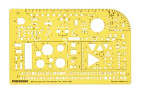 Pl-912174-elc-trtd-2440a-8.6 Traceease Electrical Drafting Symbols Template Drawing Stencil Des