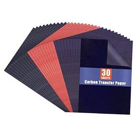 Paper-30rebuba Transfer Paper Vellum Carbon For Tracing Graphite Transfer-paper - 10 Sheets Black&red&blue
