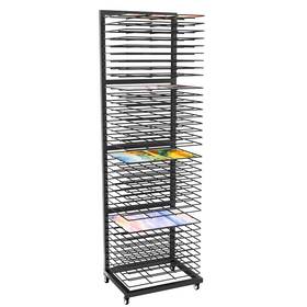 Tredre 081904550631 36-shelf Art Drying Rack With Lockable 4 Wheels Painting Metal