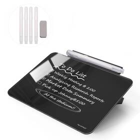 Tsjgb2115b Tsj Office Small Desktop Glass Dry-erase Whiteboard - 8 X 6 Inches Tabletop Easel Whiteb
