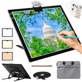 Tsocos A3-d40black Bag A3 Light Board For Diamond Painting - Rechargeable Tracing Box With Car