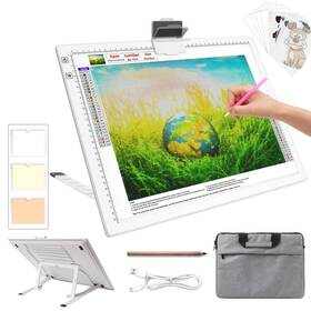 Tsocos A3-d40white Bag A3 Light Pad For Diamond Painting - Rechargeable Tracing Box With Carry