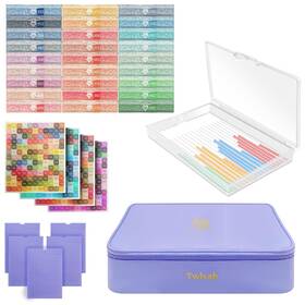 Tv-08-dps-27-purple Twivah 27 Pcs Diamond Art Storage With Bag 2-in-1 Tray... Fast Ship
