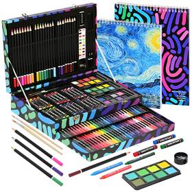 Tyko Arts 759049173571 Coloring Art Set 147pc Drawing Supplies Painting Kit Portabl
