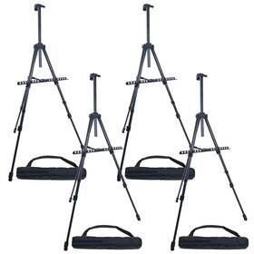 U.s. Art Supply 840234511794 66 Inch Black Metal Tripod Easel Display 4 Pack - Adjustable 20