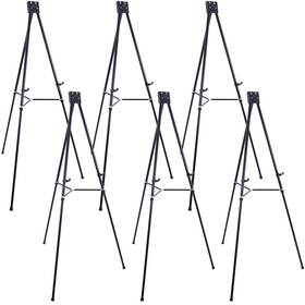 U.s. Art Supply 848849016956 70 Inch High Showroom Xl Silver Metal Display Easel 6 Pack - La