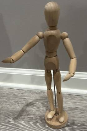 U.s. Art Supply 848849028317 12 Inch Male Manikin Wooden Mannequin Figure
