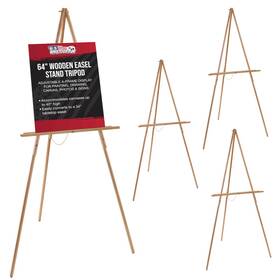 B00veg326i U.s. Art Supply 64 Wooden Easel Stand 4 Pack - Adjustable A-frame Tripod For