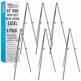 U.s. Art Supply B00yciwaea U.s. 63 High Heavy Duty Steel Easy Folding Display Easel Pack Of 6