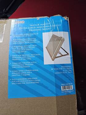 Db-728 U.s. Art Supply Extra Large Adjustable Wood Artist Drawing And Sketching Board