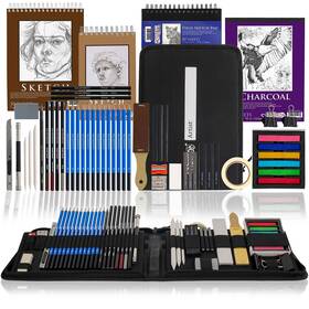 Draw-54 U.s. Art Supply 54-piece Drawing And Sketching Set With 4 Sketch Pads - Ultimat