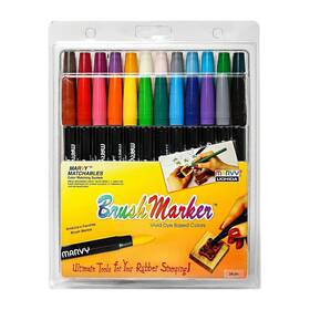 B0029lhnxa Uchida 1500-24 Brush-tip Markers Assorted Colors 24-set