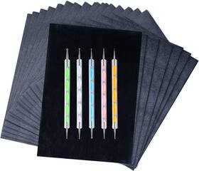 Ueerdand 313057317374 200 Sheets Carbon Paper Black Graphite Transfer Tracing And 5 Pieces
