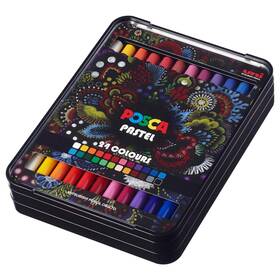 B081ths7km Uni Posca Wax Pastels Assorted Set 24 Pack