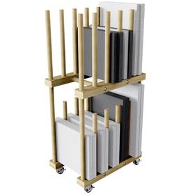 Unzero 792105665023 2 Tier Art Storage Rack Drying Painting Canvas S