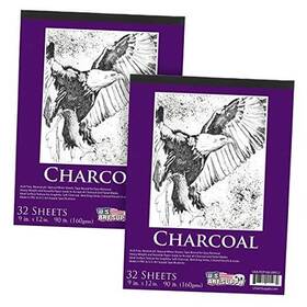 160gsm Us Art Supply 848849015072 9 Inch X 12 Premium Heavy-weight Charcoal Paper Pad