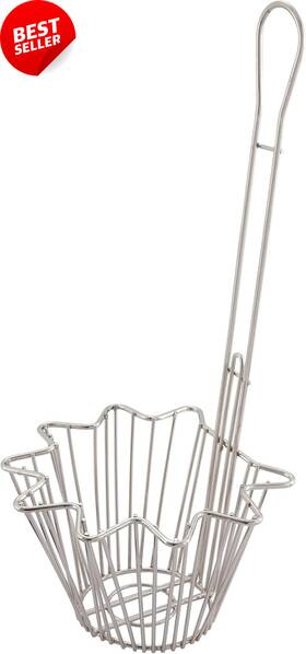 Tb-20-round Usa Tb-20 Taco Salad Bowl Fry Basket Round 18 Inch Hdl Chrome Medium
