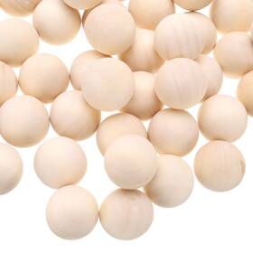 Uxcell 634149589418 20pcs Wooden Round Balls 3/4 Inch 20mm Mini Craft For Diy Project
