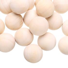Uxcell 634149589432 20 Pcs Wooden Round Balls 1 Inch 25mm Mini Craft For Diy Project