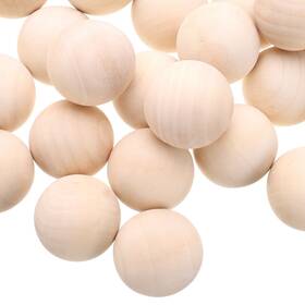 Uxcell 634149589449 32 Pcs Wooden Round Balls 1-1/4 Inch 30mm Unfinished For Diy Project