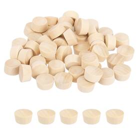 Uxcell 676766094708 200 Pcs Wood Plugs 5/8 Inch Flat Head Screw Hole Wooden Caps Color
