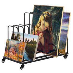 Zq0023 Uyoyous Art Storage Rack With Wheels 10 Section Drying Metal Stand R