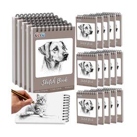 A075 Uzlu 20 Pcs Sketch Book Bulk 5.5 X 8.5 In Drawing Paper Pad Top Spiral B... Fast Ship