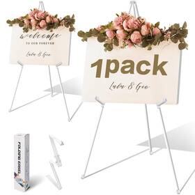 B0cdbnhgy7 Vaiigo 63 Inch White Folding Tripod Easel Stand For Wedding Sign Poster Art Display