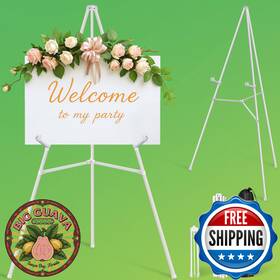 B0f9kk9y51 Vaiigo 63 Inch White Adjustable Easel Stand For Sign Poster Artwork Display