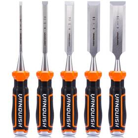 4629 Vanquish 5 Pcs Bevelled Blades Wood Chisel Set With Storage Bag Mortise Chise