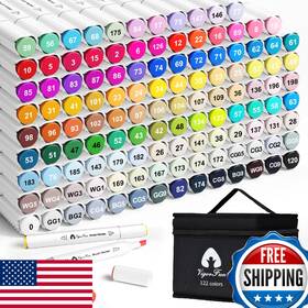 B0df7t2n6q Vigorfun Alcohol Markers Brush Tip 122 Colors Dual Artist And Chisel Ti