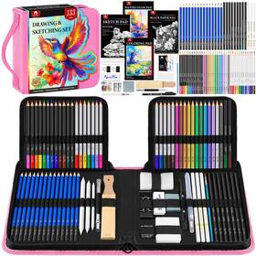 B0dfh77lwj Vigorfun 133-piece Pro Art And Sketching Kit Pencils Sketchbook Watercolor Charcoal Me