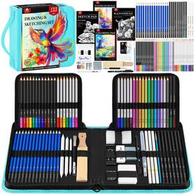 B0dfh7x68y Vigorfun 133 Pcs Pro Art Supplies Sketching Kit Drawing Pencils With Sketchbook Coloring