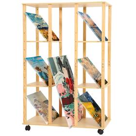 Viswin 768704739762 Extra-large Print Rack With Rolling Casters 7 Adjustable Heights Multi-func