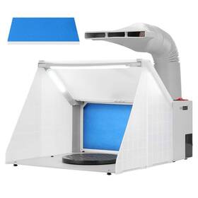 Vh496 Vivohome Portable Airbrush Paint Spray Booth Kit With Led Lights Turn 25w Fan