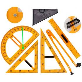 Vkz 200816833044 Magnetic Triangular Scale Ruler Set Drafting Tools Mathematics Protractor Pen