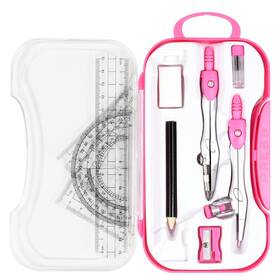 Vobou 725683710557 10 Pieces Math Geometry Kit Set Student Supplies With Shatterproof Stor
