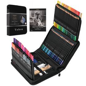B0bjbg8pbl Vobou 146-piece Art Supplies Set Colored Graphite Pencils Sketch Kit