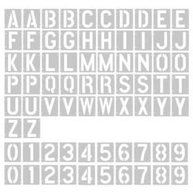 Zmmb-72 Vomulato 2 Pack - 4 Inch Letter Stencils Set 72 Reusable For Painting On Woo