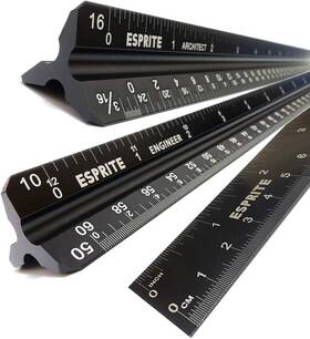 G0014 Vowcarol Architectural Scale Ruler Engineering And 12 3 Pack Solid Set