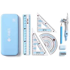 Waremew 613792851202 8 Pcs Compass/math Set For Students With Shatterproof Storage Box Geometry S