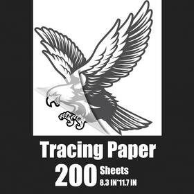 Waybas 087583169113 200 Pcs Tracing Paper A4 Size Artists Trace White Transl