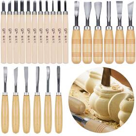 Waycom 925249786345 24pcs Wood Knife Kit Set Carving Professional Chisel Inc