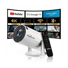 X8max-2 Wellsonic Mini Projector With Wifi And Bluetooth Portable Movie Support 4k